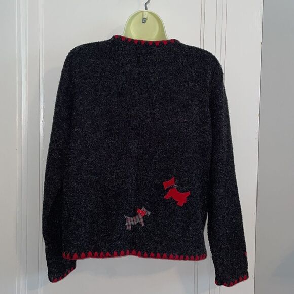 Vtg 2000 Marisa Christina (The Christmas Collection) Scottie dog cardigan - Picture 9 of 12